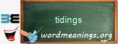 WordMeaning blackboard for tidings